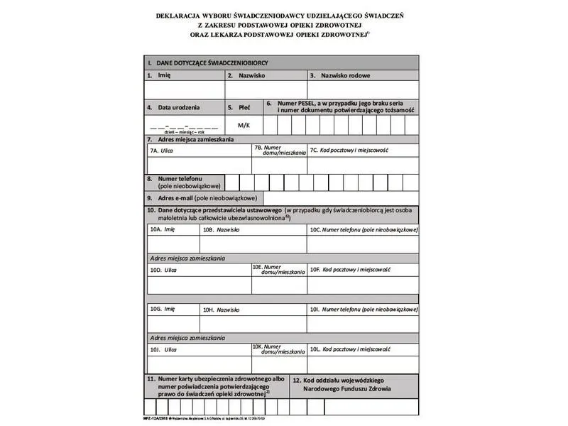 Jak wypełnić deklarację wyboru lekarza w 2026 roku – praktyczny przewodnik