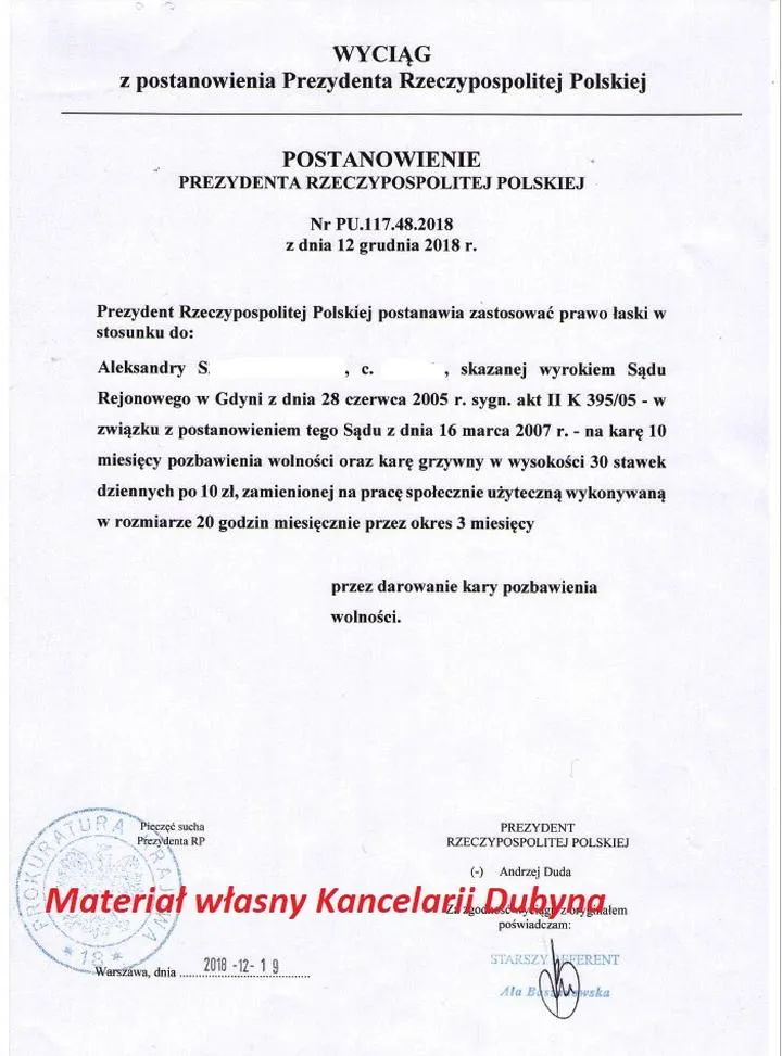 Ułaskawienia prezydenckie w Polsce